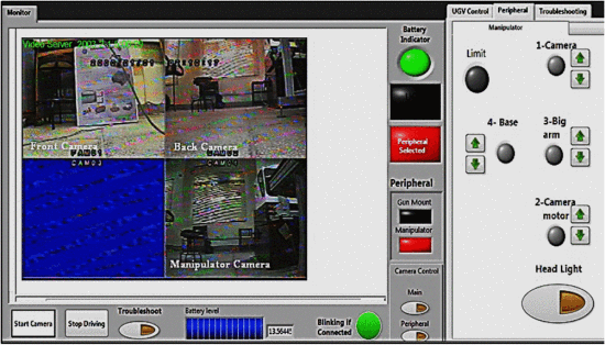 Development of FPGA-based system for control of an Unmanned Ground Vehicle with 5-DOF robotic arm