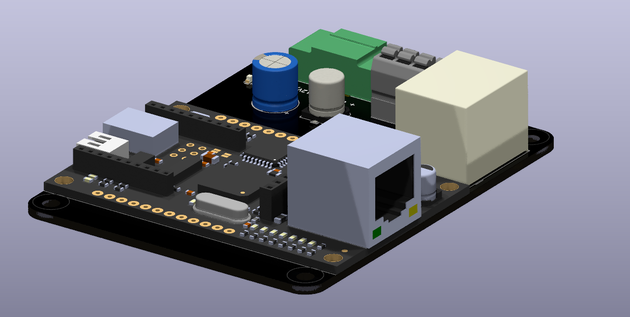 PCB angled render