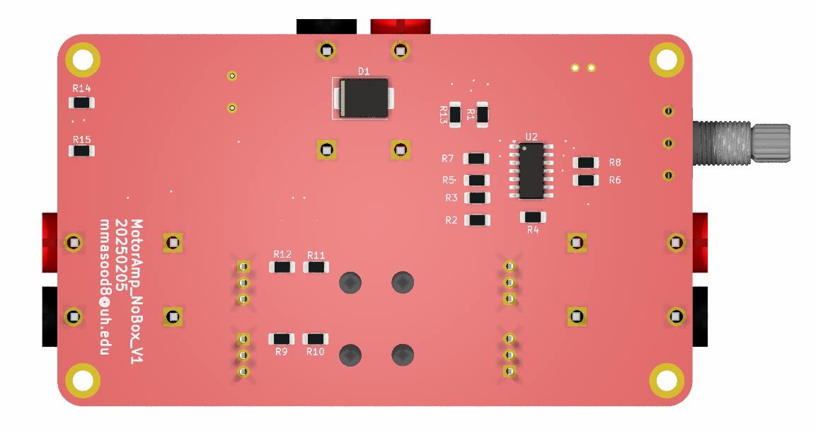 Motor driver PCB bottom render