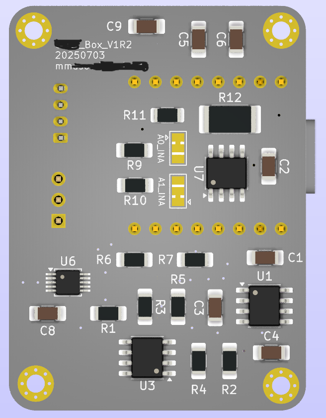 Small embedded PCB top render