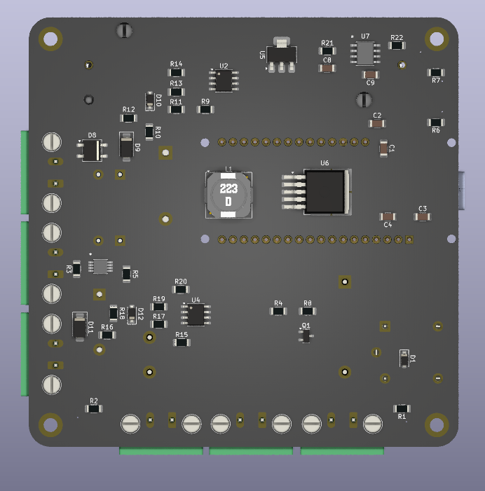 PCB bottom render