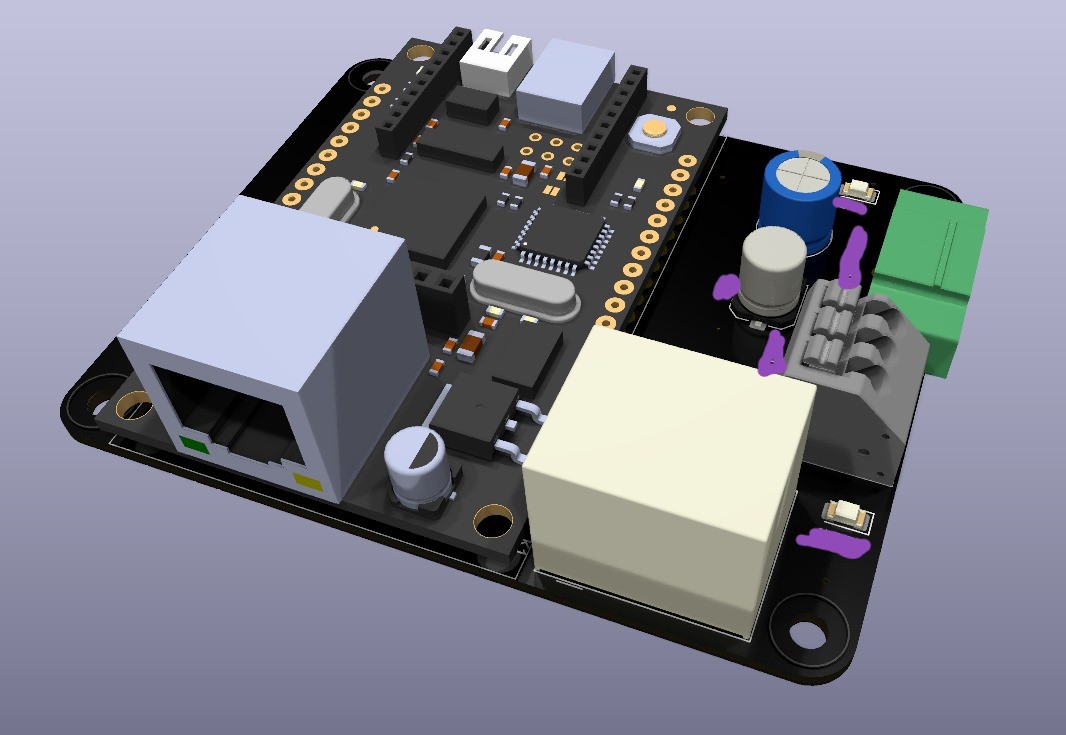 PCB 3D render